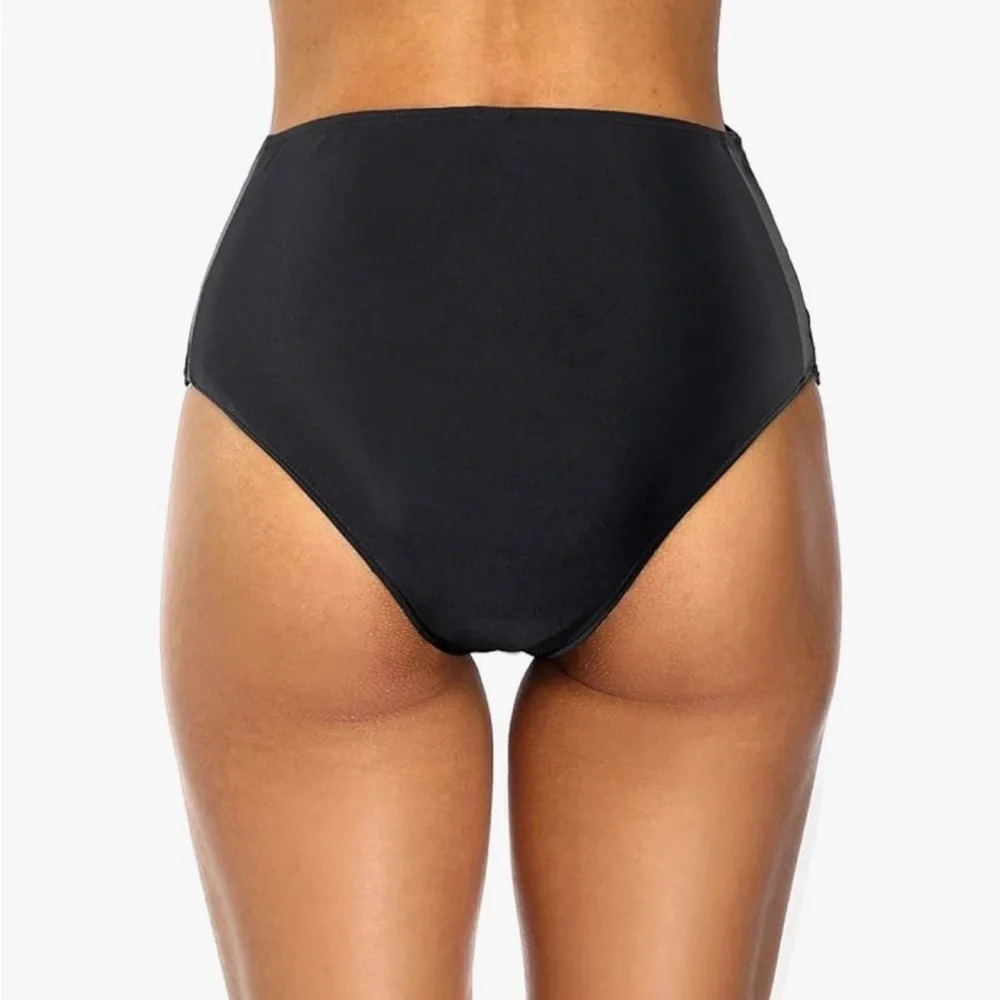 High Waisted Black Bikini Bottom - Picture 2 of 10
